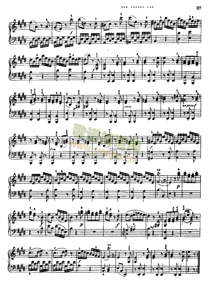 奏鸣曲三1767年出版 键盘类 钢琴6