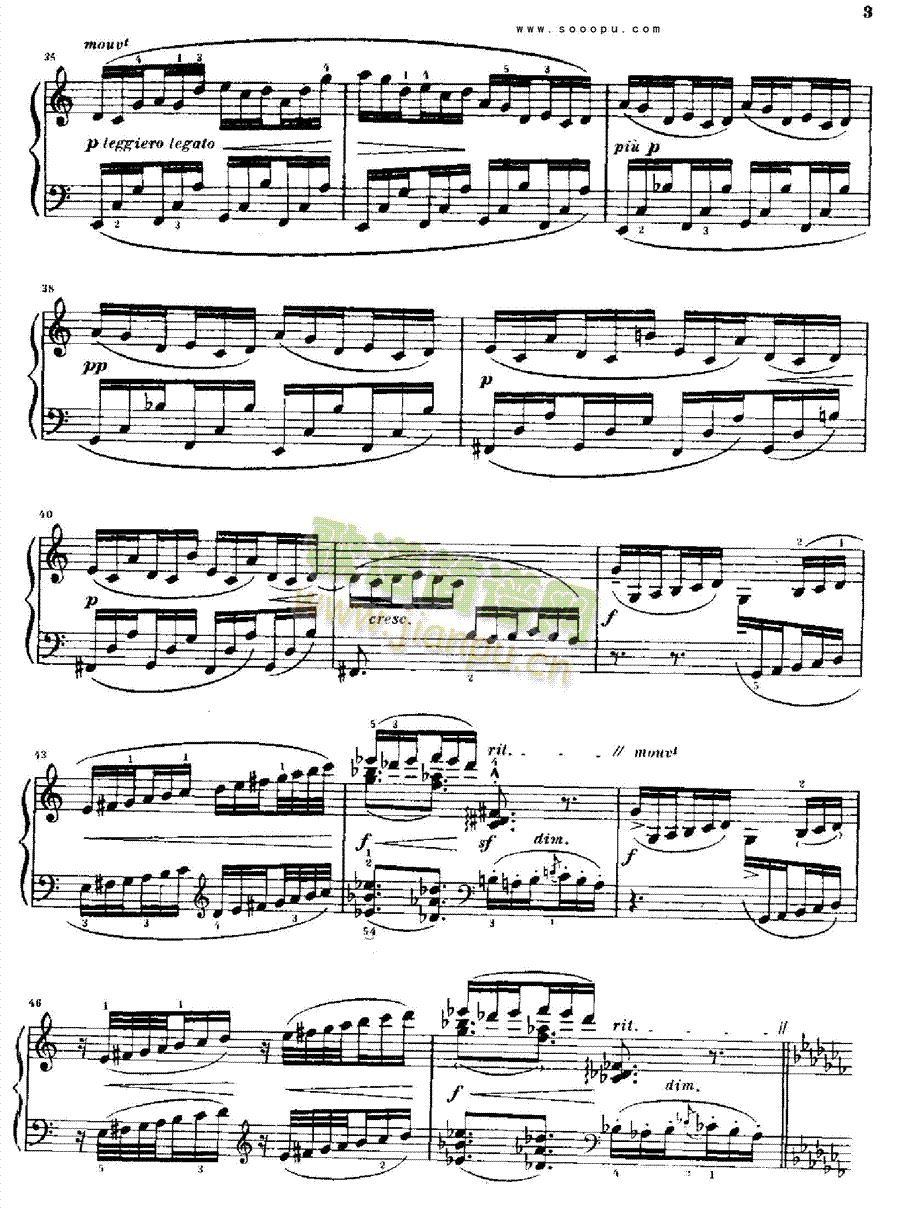 德彪西12首钢琴练习曲 键盘类 钢琴3