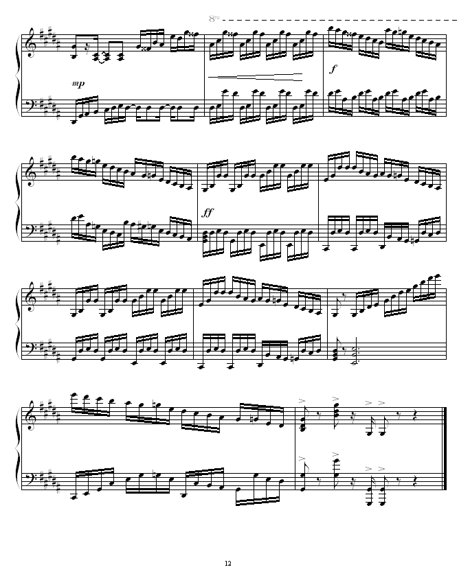 Etude in B Major -圣12