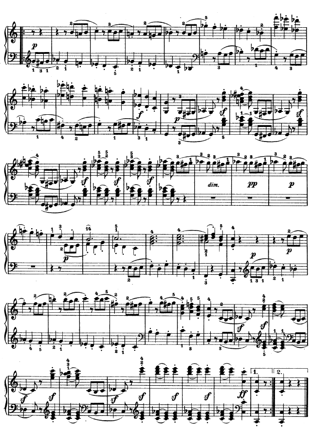第三钢琴奏鸣曲 -Op.2 No.315