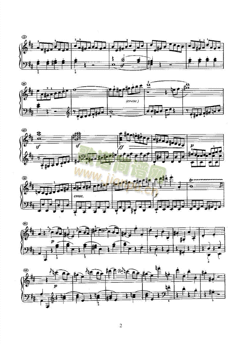 奏鸣曲(Opus10 Nr.3) 键盘类 钢琴2