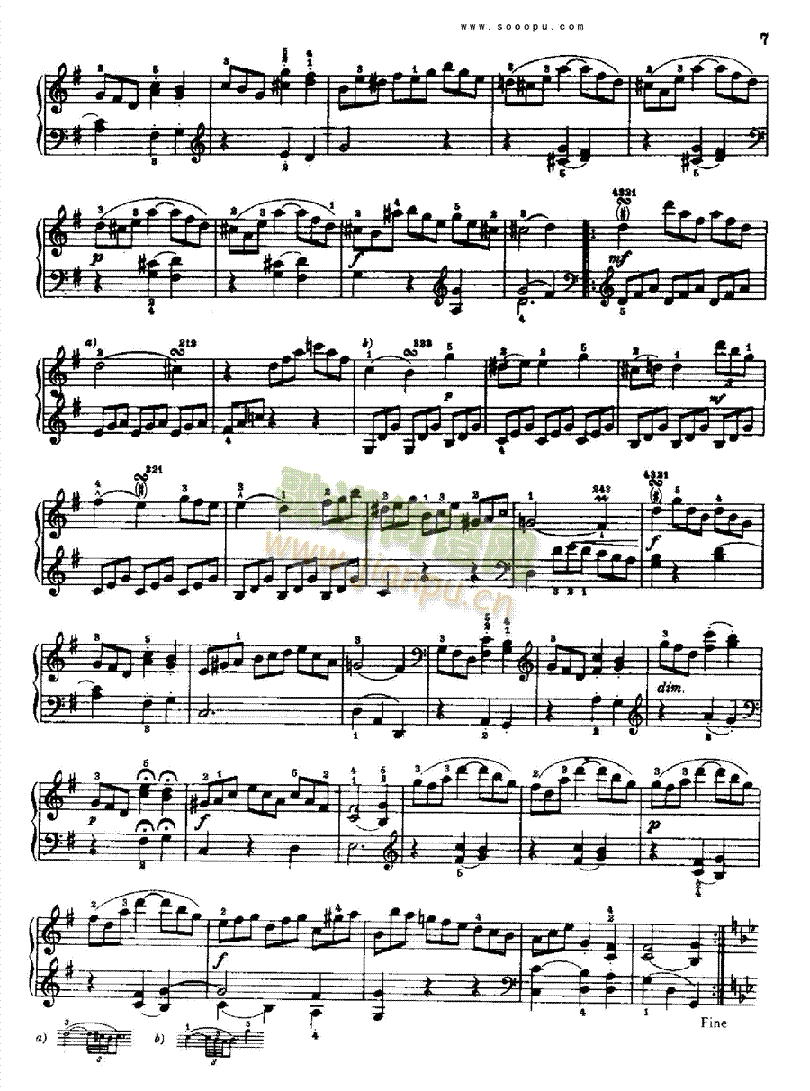 奏鸣曲一1776年出版 键盘类 钢琴5