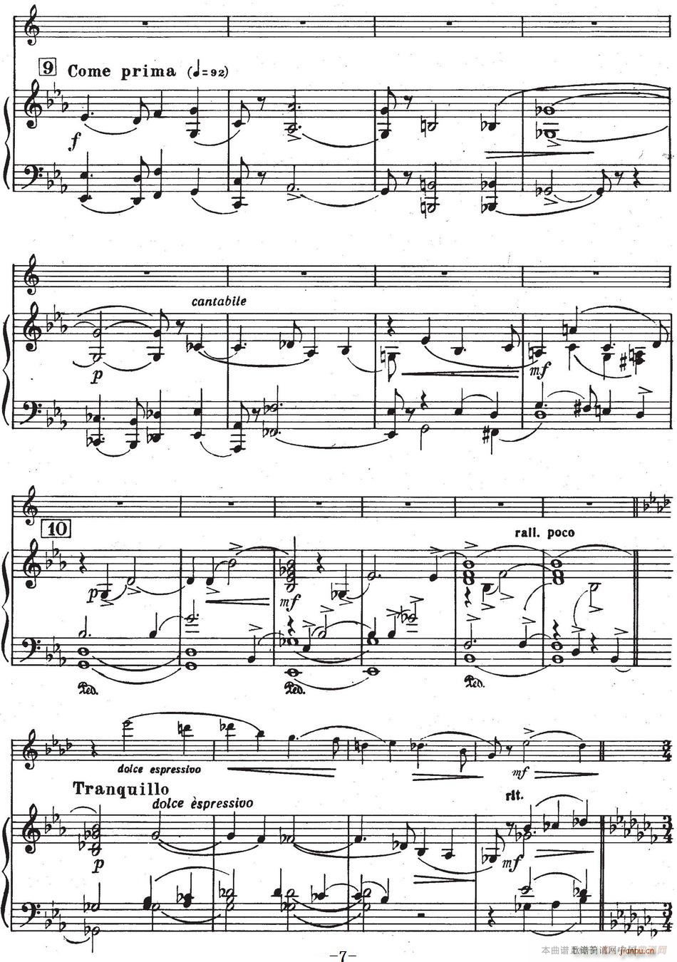 Glazunov Op 109（格拉组诺夫协奏曲Op 109）（萨克斯 钢琴伴奏）7