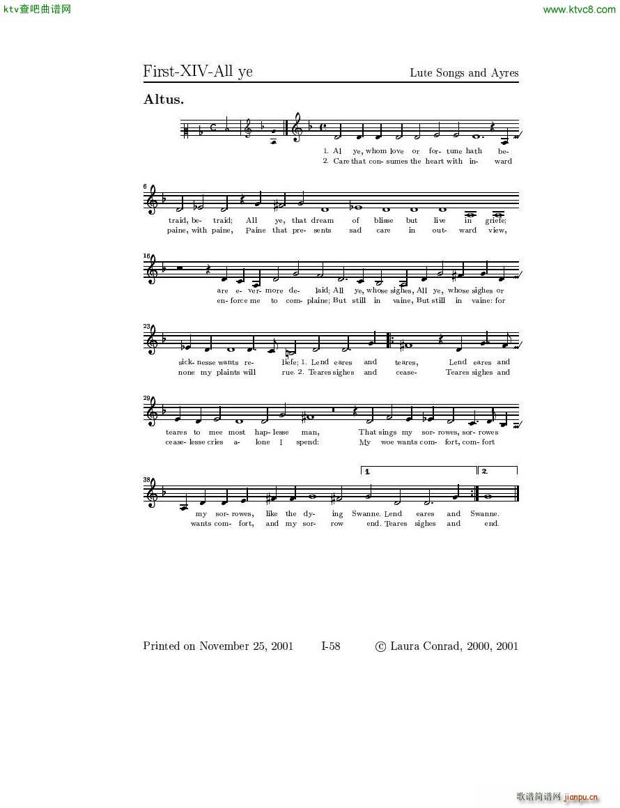 Dowland Lute Music 二14