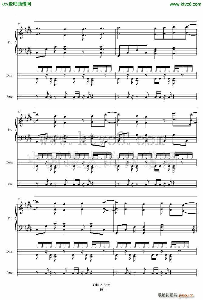 Take a Bow Piano Drums_Rihanna10