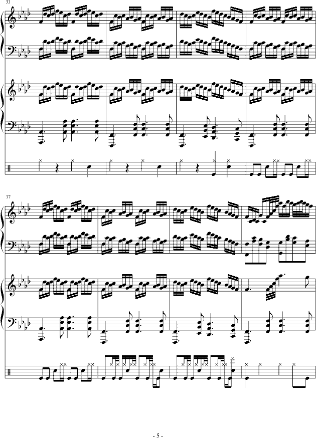 穿越古典的现代-钢琴谱(钢琴曲)-吴越5