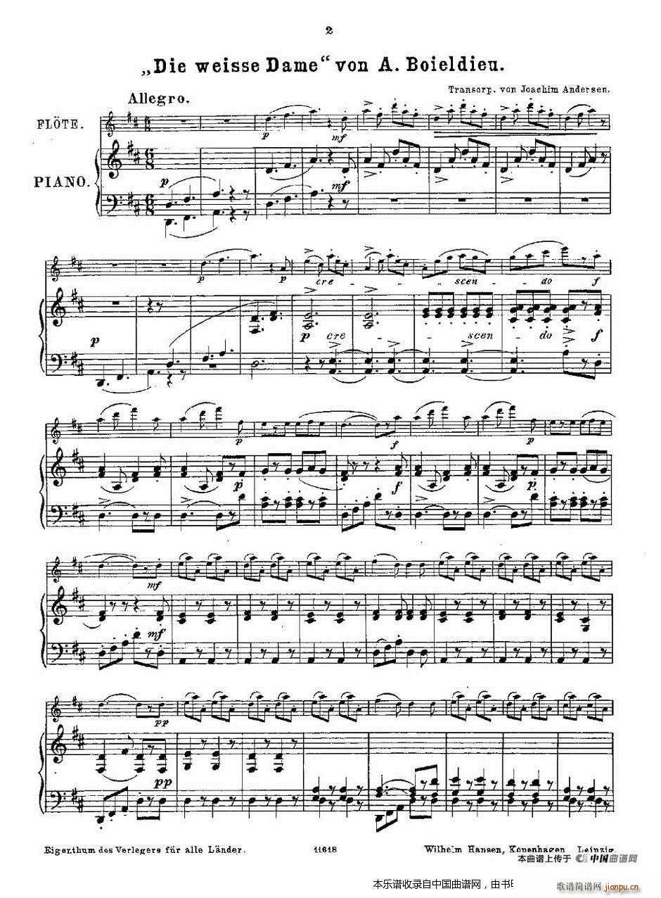 Opern-Transcriptionen Op 45-3（长笛 钢琴伴奏） 长笛谱2