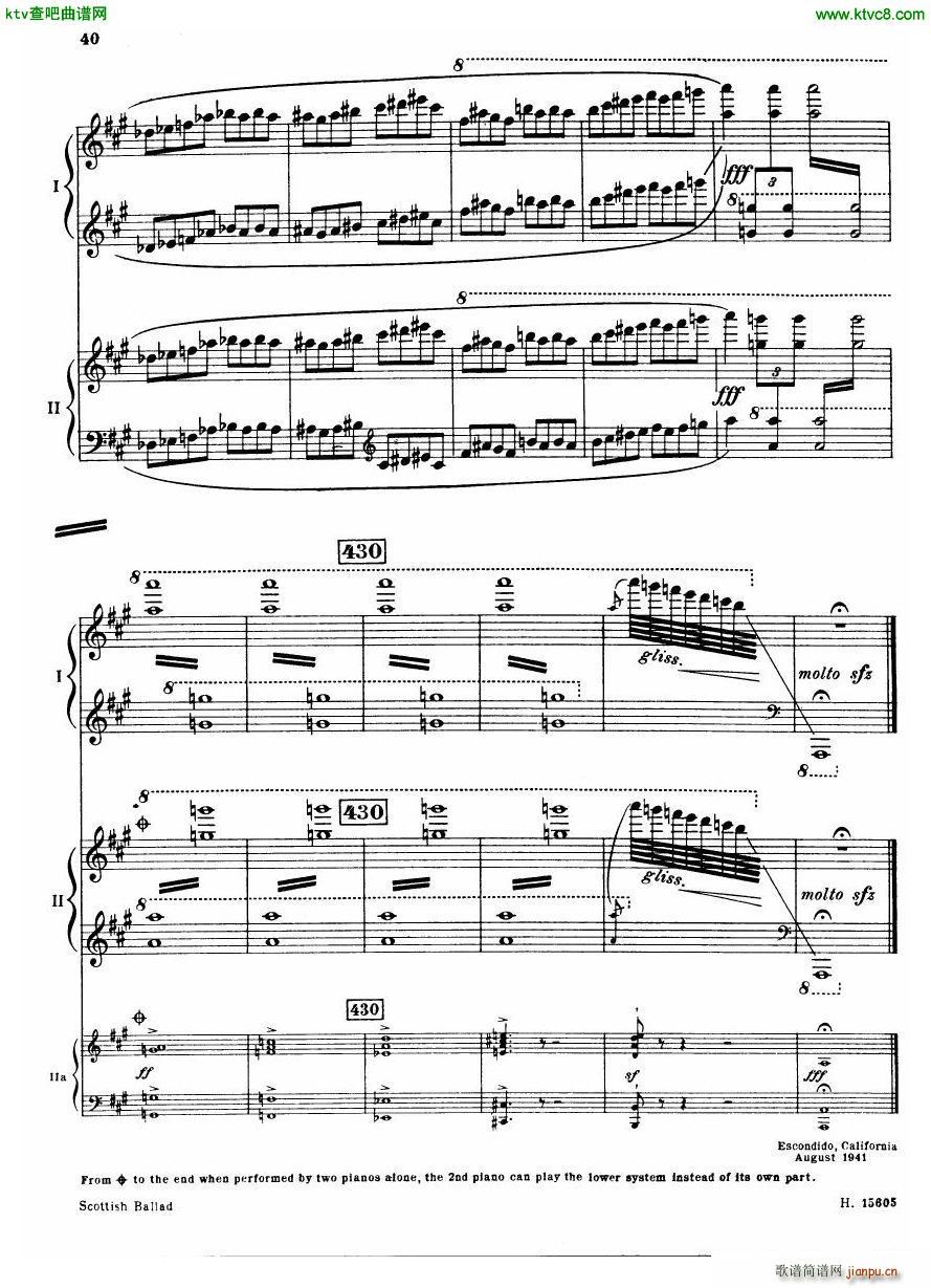 Britten Scottish Ballad op 26 arr for 2 pianos41