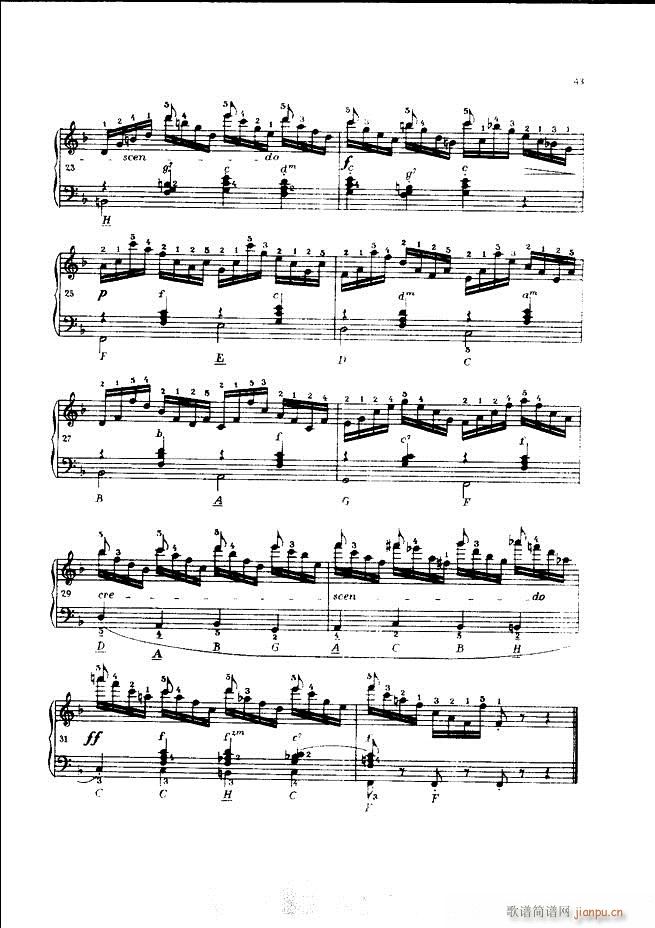 车尔尼手风琴练习曲集 Ⅲ43