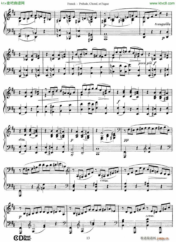 Franck Prélude Choral et Fugue13