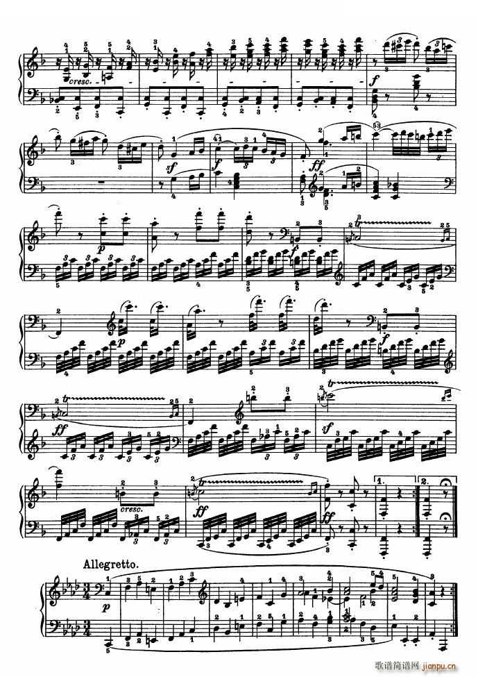 F大调第六钢琴奏鸣曲 - Op 10―2 Op 10―2 - -_贝多芬 beethoven7