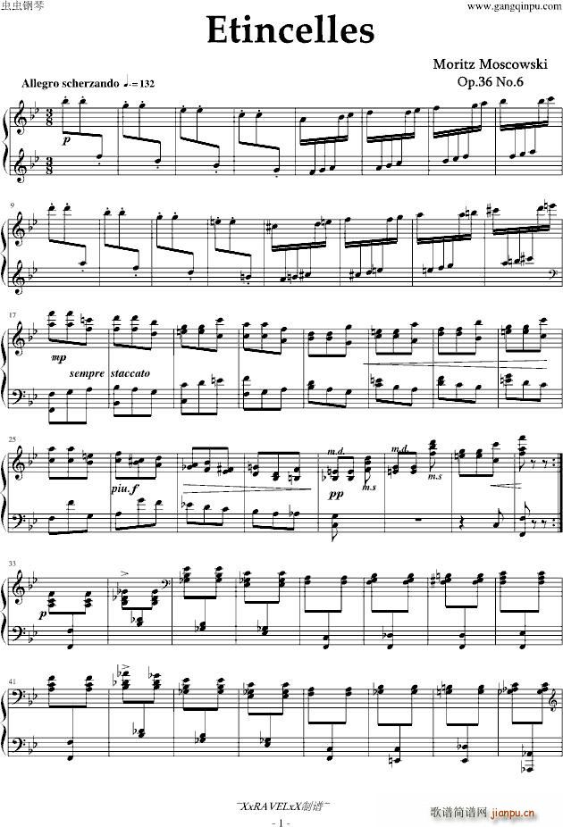 火花 Op 36 No 6_莫什科夫斯基 Moszkowski1