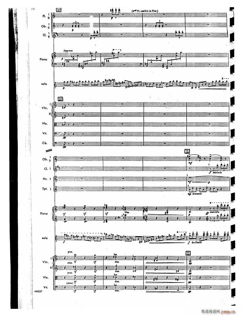 Barber op 14 Violin Concerto Score 二29