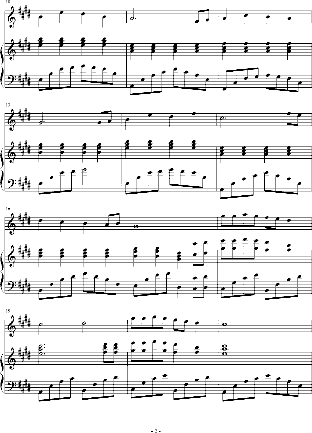 冬季恋歌――冬日阳光-钢琴谱(钢琴曲)-血腥残阳2