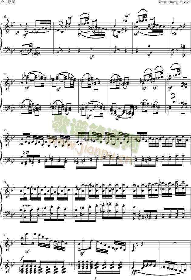 降B大调奏鸣曲5