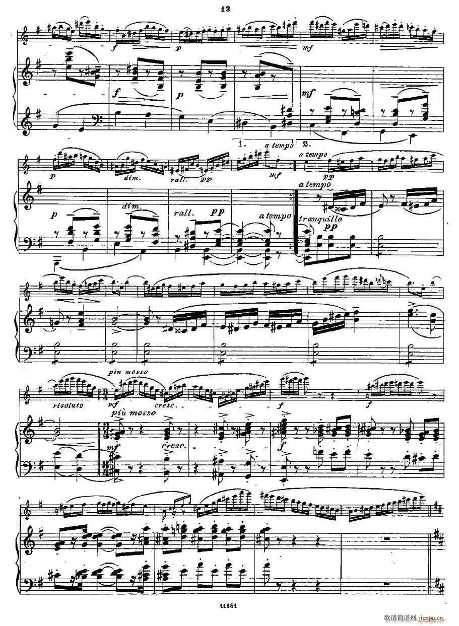Fantaisies nationales. Op. 59, 4. （长笛+钢琴伴奏）11