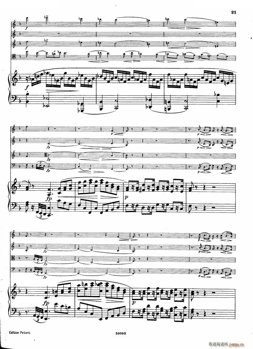Brahms op 34 Piano Quintet f-minor score（一）20