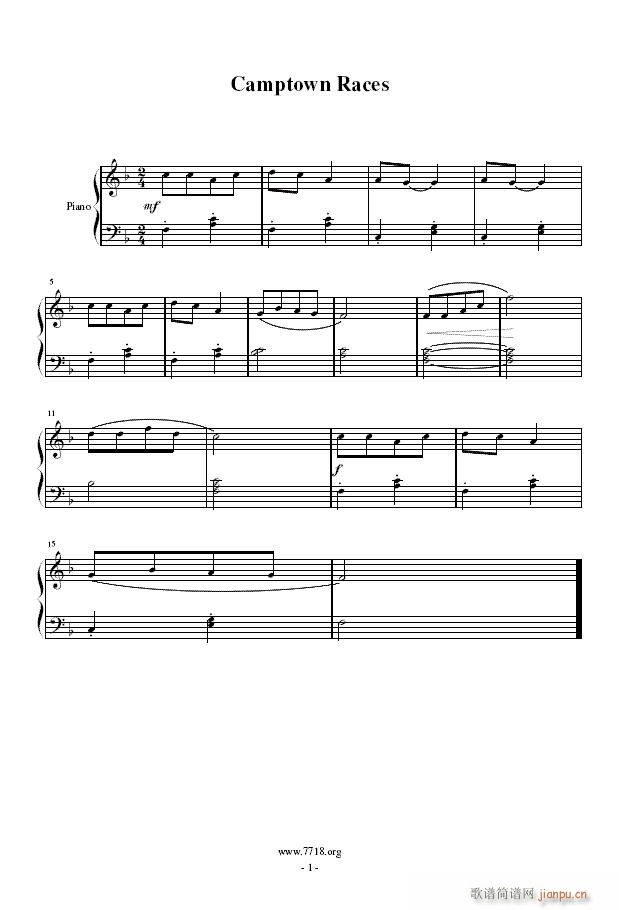 Camptown Races_佚名1
