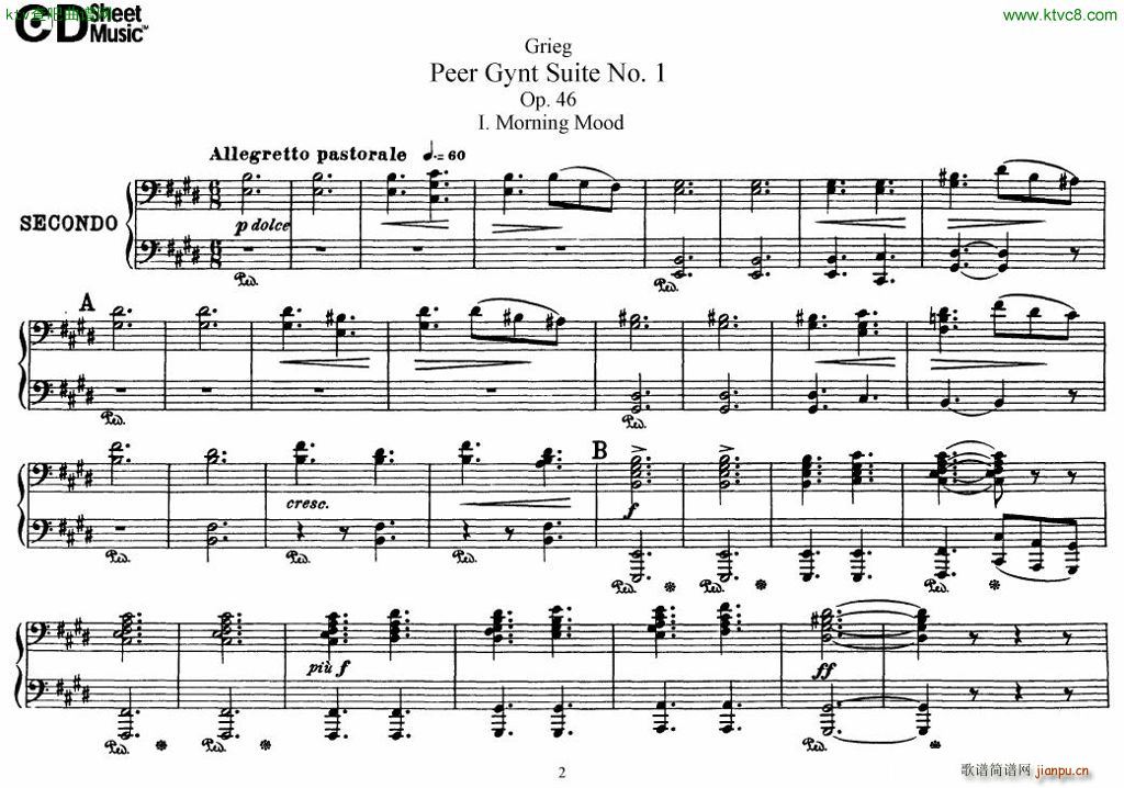 Grieg Two Symphonic Dances 4 Hands2