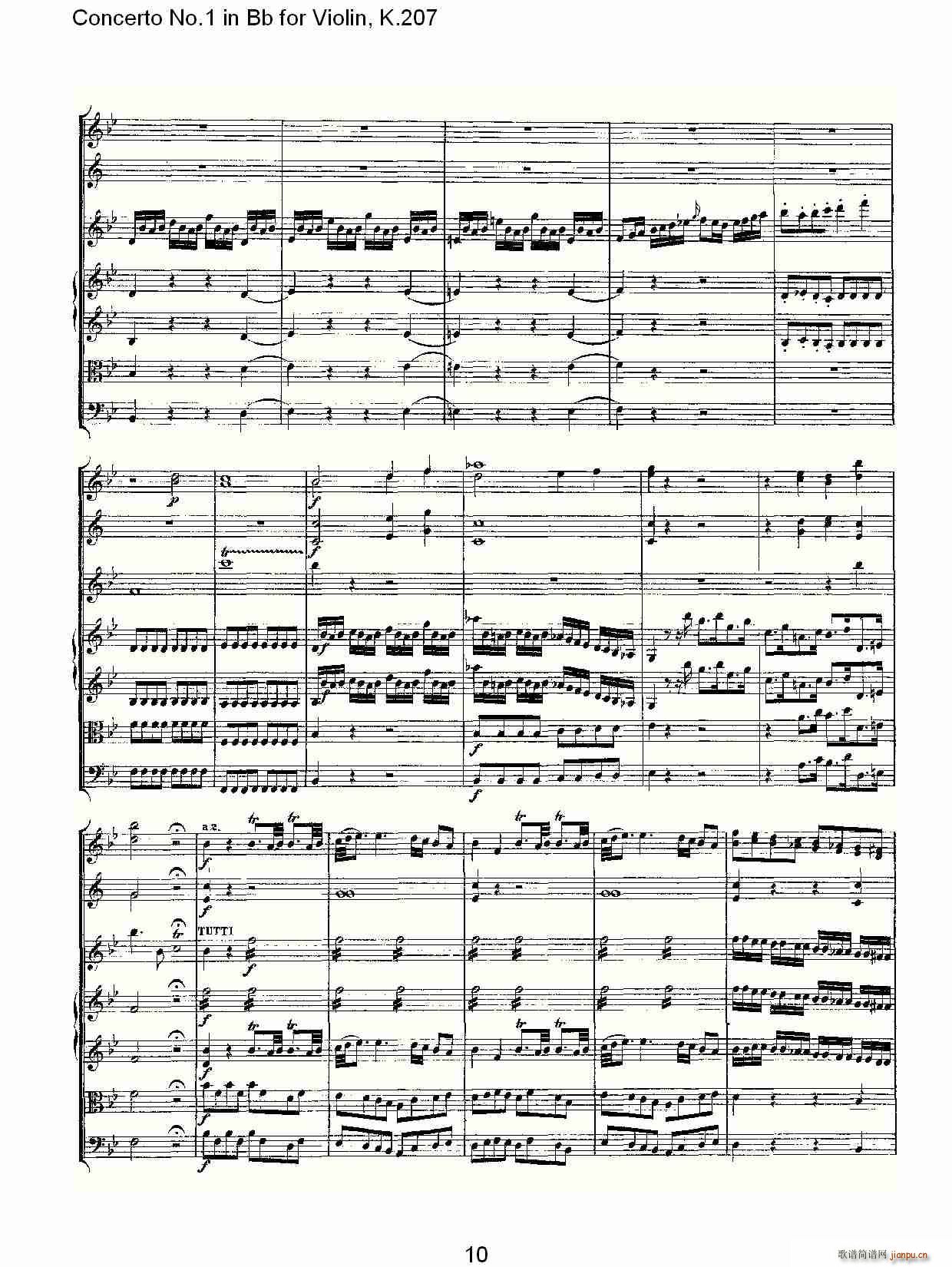 Concerto No.1 in Bb for Violin, K.207（Bb调小提琴第一协奏曲）_沃尔夫冈・阿马多伊斯・莫扎特10