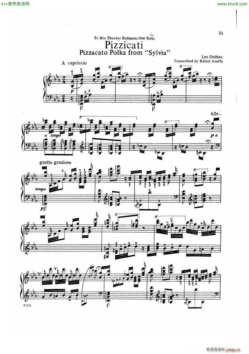 Delibes Joseffy Pizzicato Polka Sylvia1