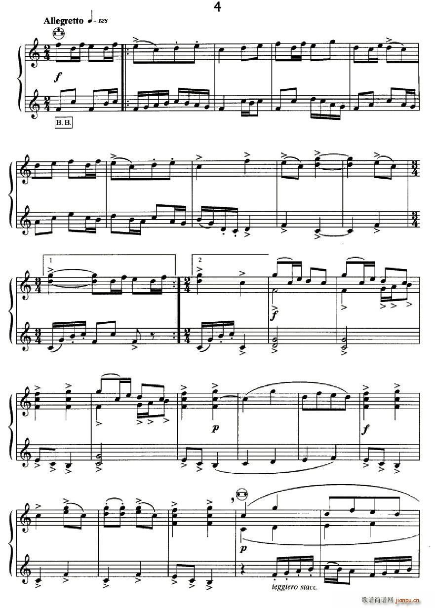 斯特拉文斯基 - 八首自由低音手风琴小品4