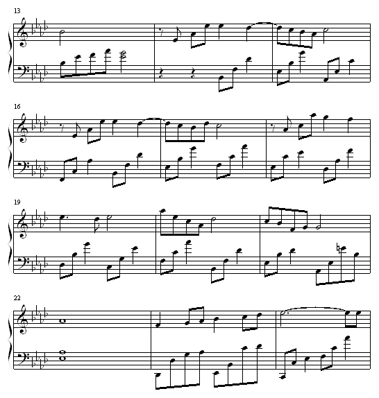 恩彩的房间-插曲-钢琴谱(钢琴曲)-韩日剧2