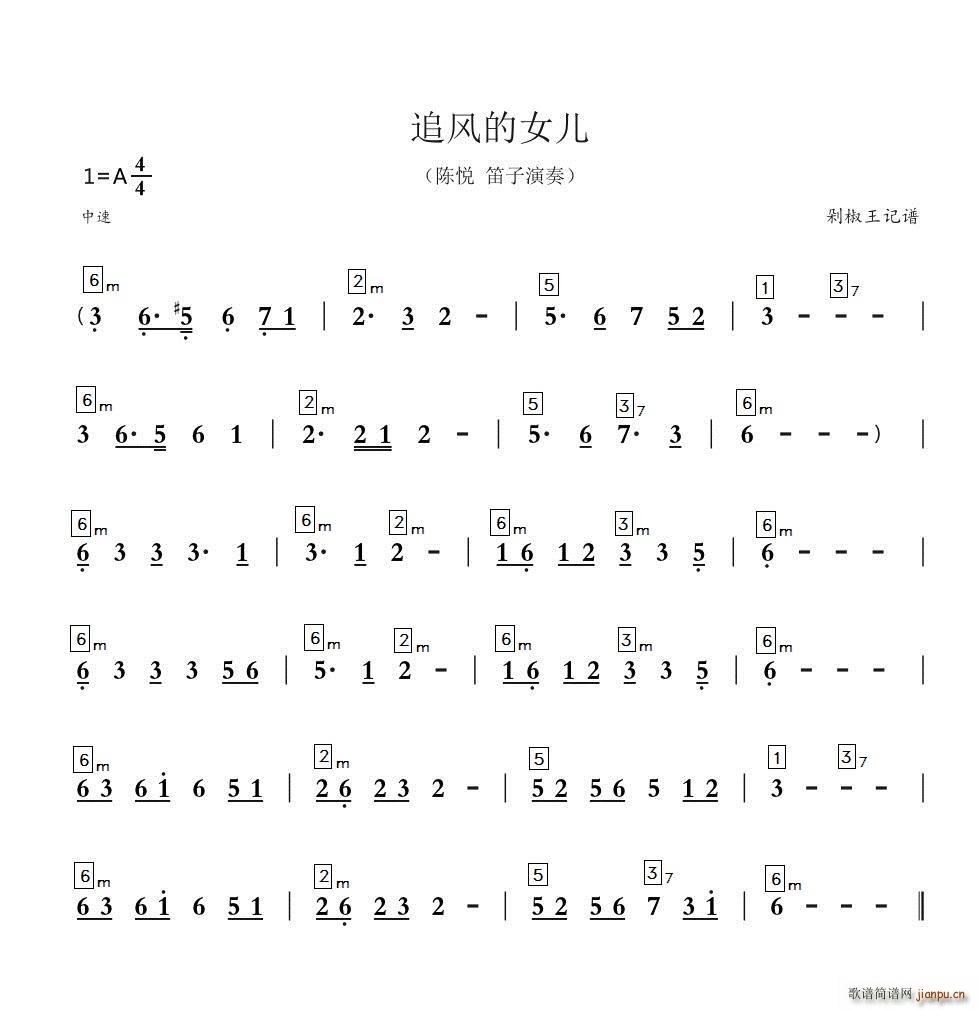 追风的女儿（笛子独奏）_陈悦1