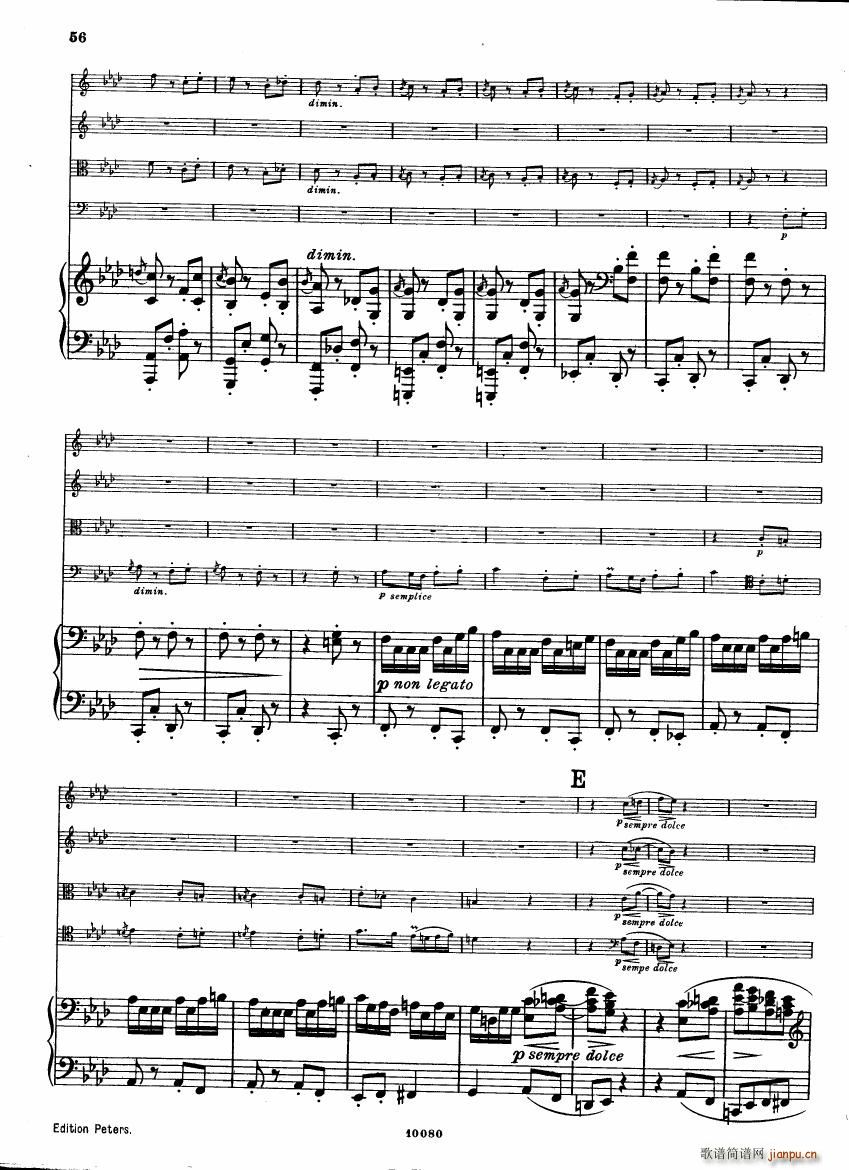 Brahms op 34 Piano Quintet f minor score 二14