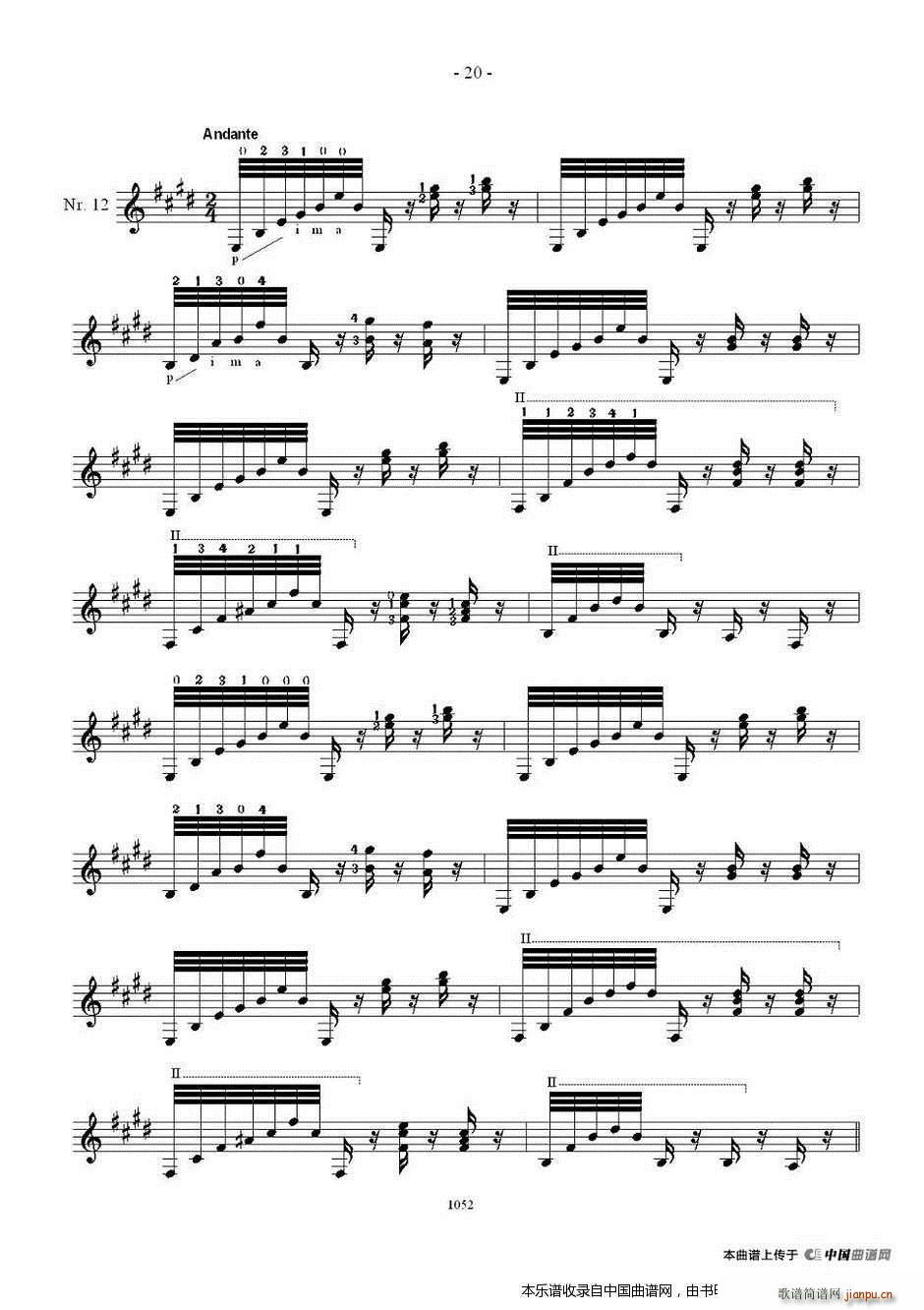 索尔 克斯特26首练习曲之11――156