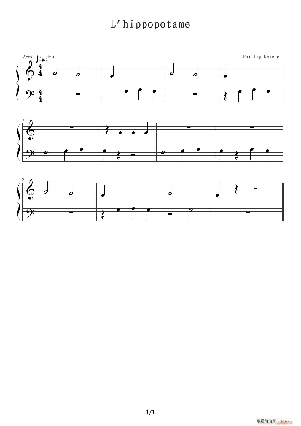L hippopotame（河马） C调1