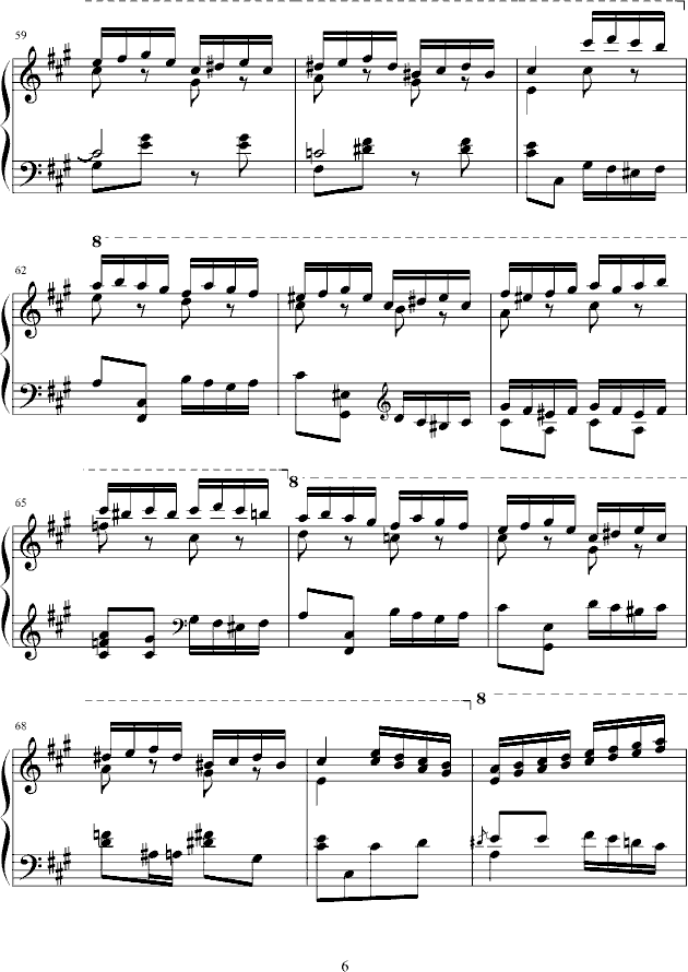 瓦洛多斯改编莫扎特《土耳其进行曲》-钢琴谱(钢琴曲)-莫扎特6