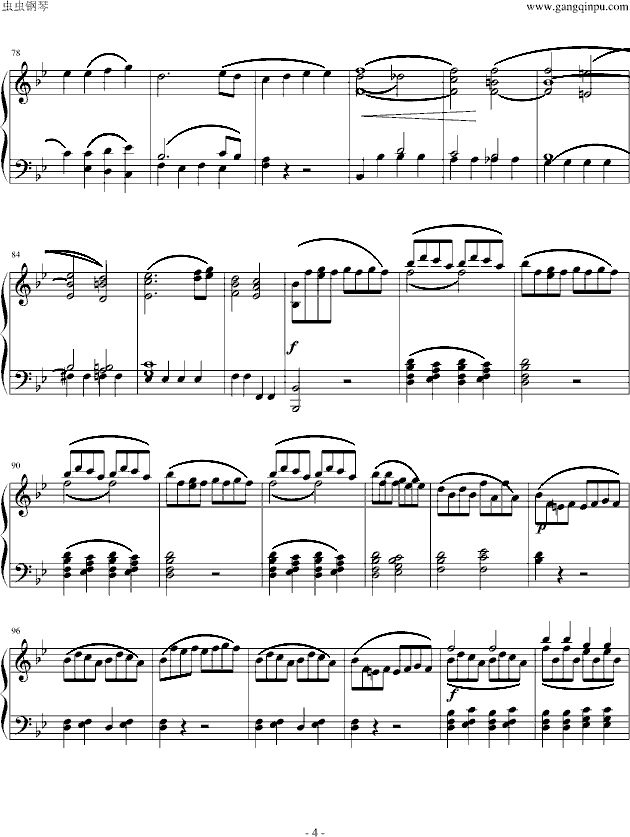 莫扎特第四十交响曲第四乐章-钢琴谱(钢琴曲)-莫扎特4
