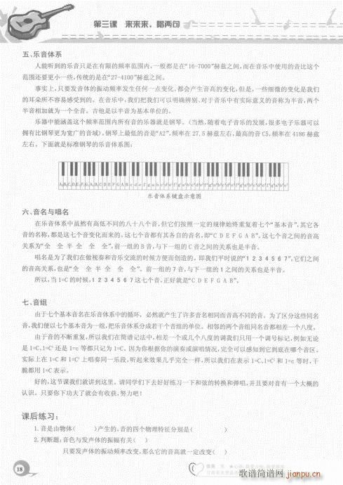 吉他自学20课 目录-20页23