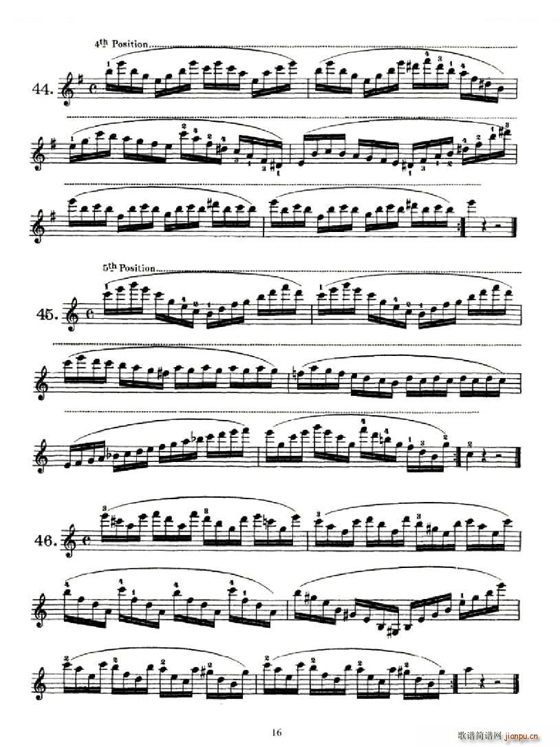 School of Mechanism Op 74（小提琴技巧 作品 74）16
