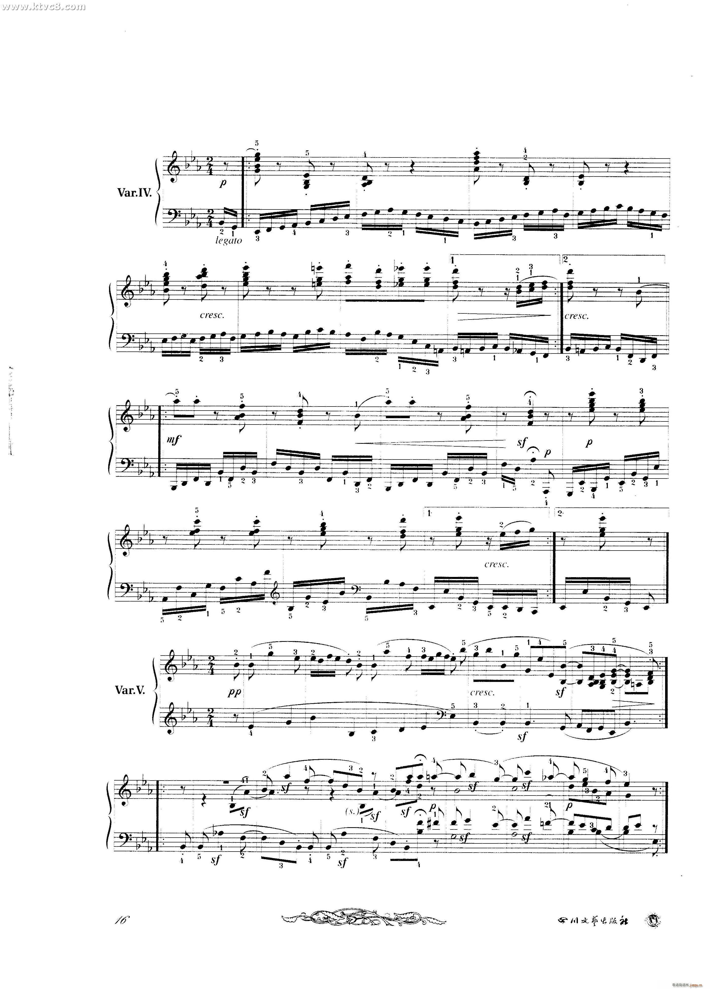 贝多芬钢琴变奏曲集二5