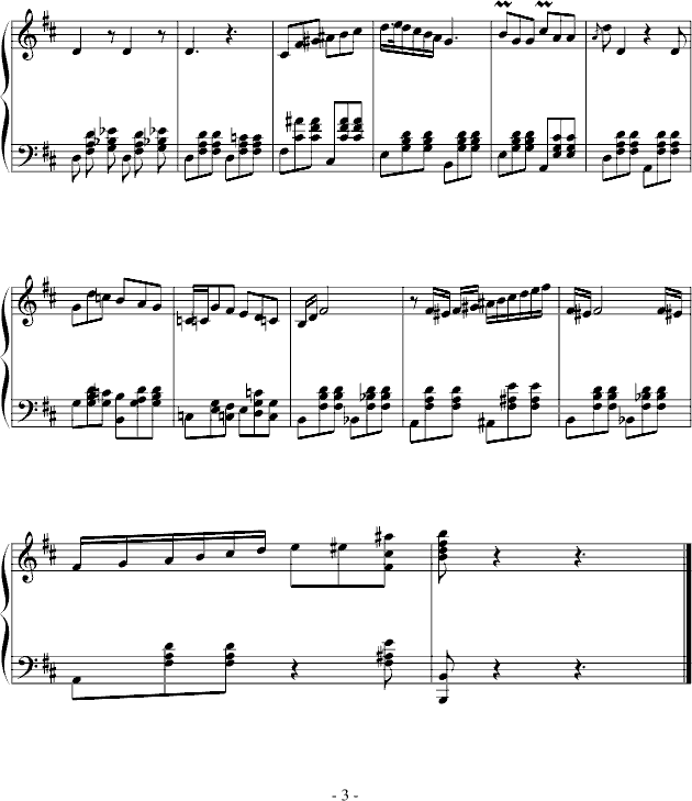 卡门-塞桂第拉舞曲-钢琴谱(钢琴曲)-比才-Bizet3