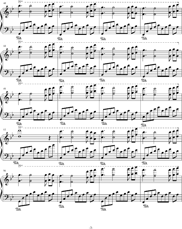 《忧伤的钢琴》最深情的效果-钢琴谱(钢琴曲)-hbfdh3