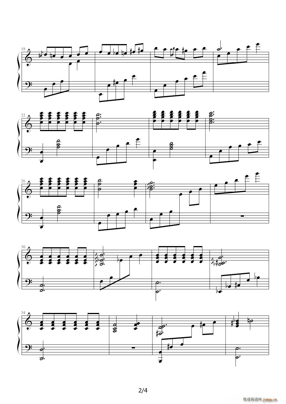 冬季恋歌插曲 白色恋人 C调2