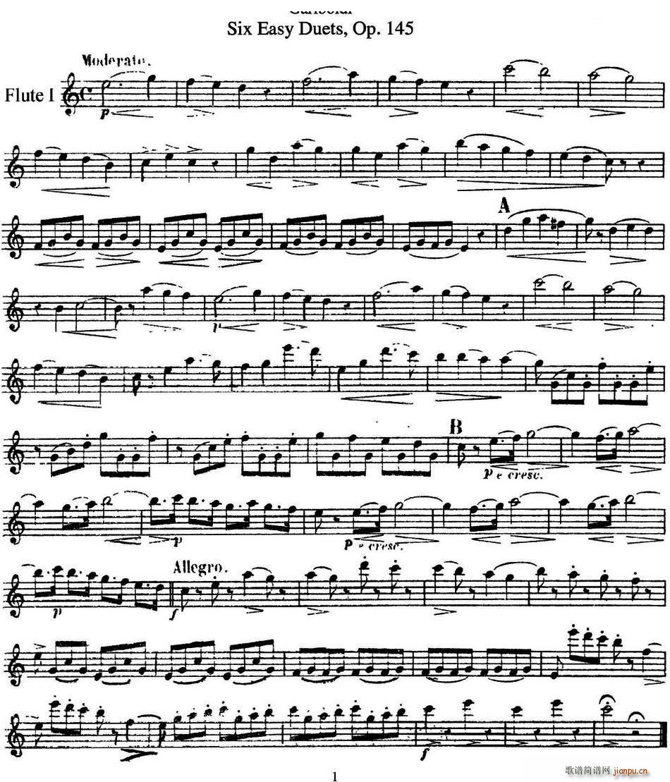 六首简易二重奏作品145号1