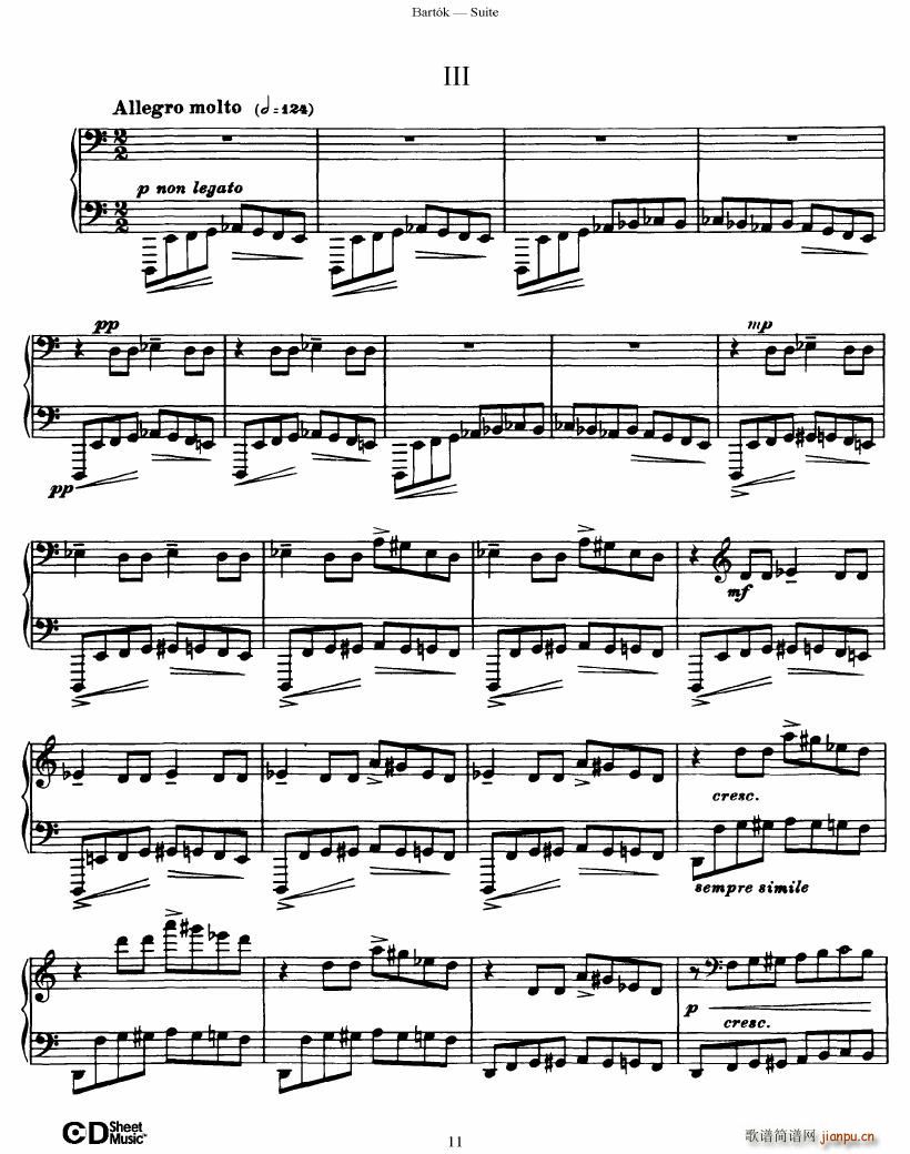 Bartok SZ 62 Suite for Piano op 1411