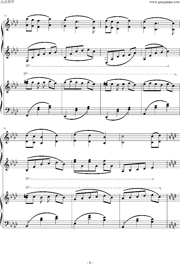 潘多拉之心插曲-双钢琴版-钢琴谱(钢琴曲)-动漫影视8