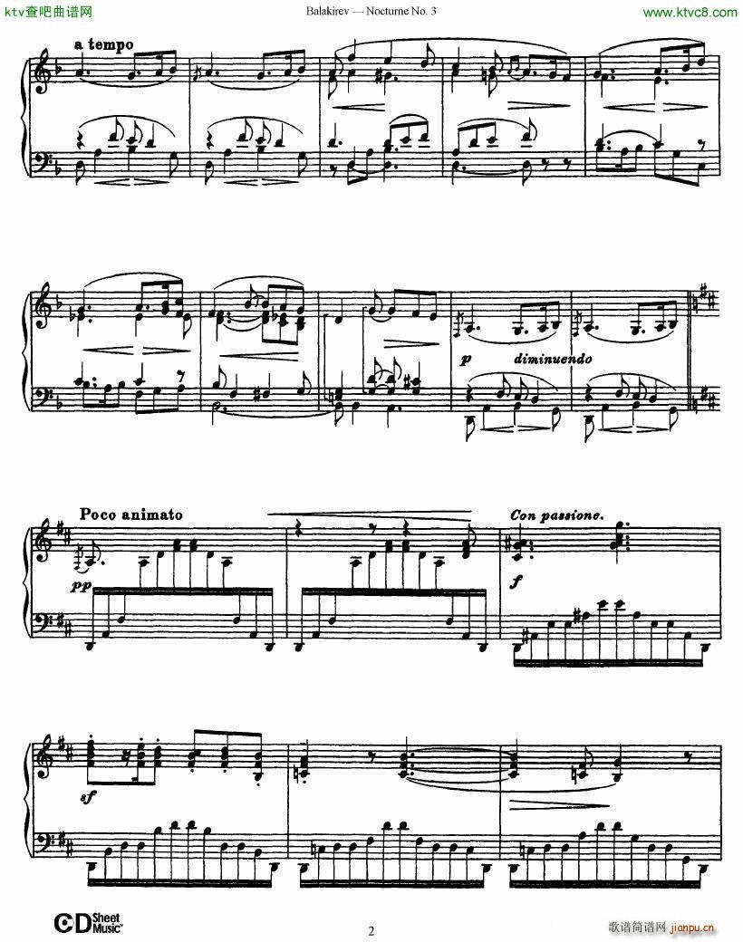 Balakirev Nocturne No 32