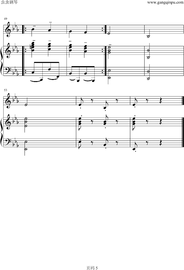 八只小鹅-钢琴谱(钢琴曲)-欧美经典5