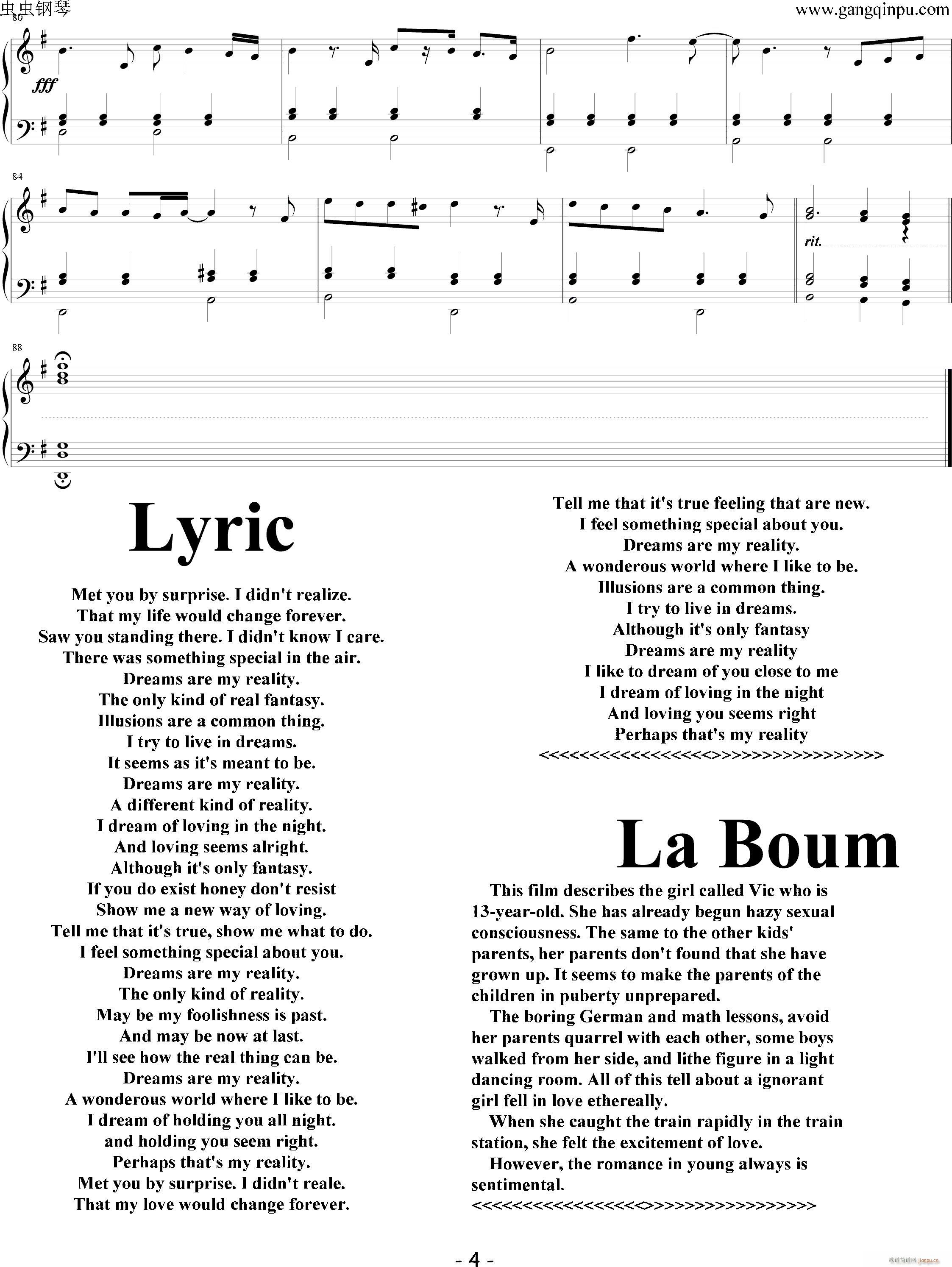 Reality（电影《 初吻》主题曲）_La Boum4