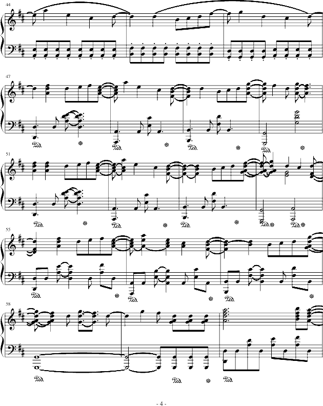 动画片《死神》主题曲《ほうき星》-钢琴谱(钢琴曲)-动漫影视4