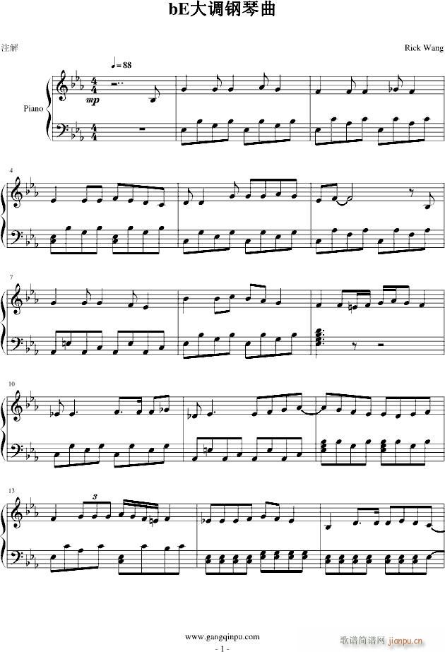 bE大调钢琴曲_423abc1