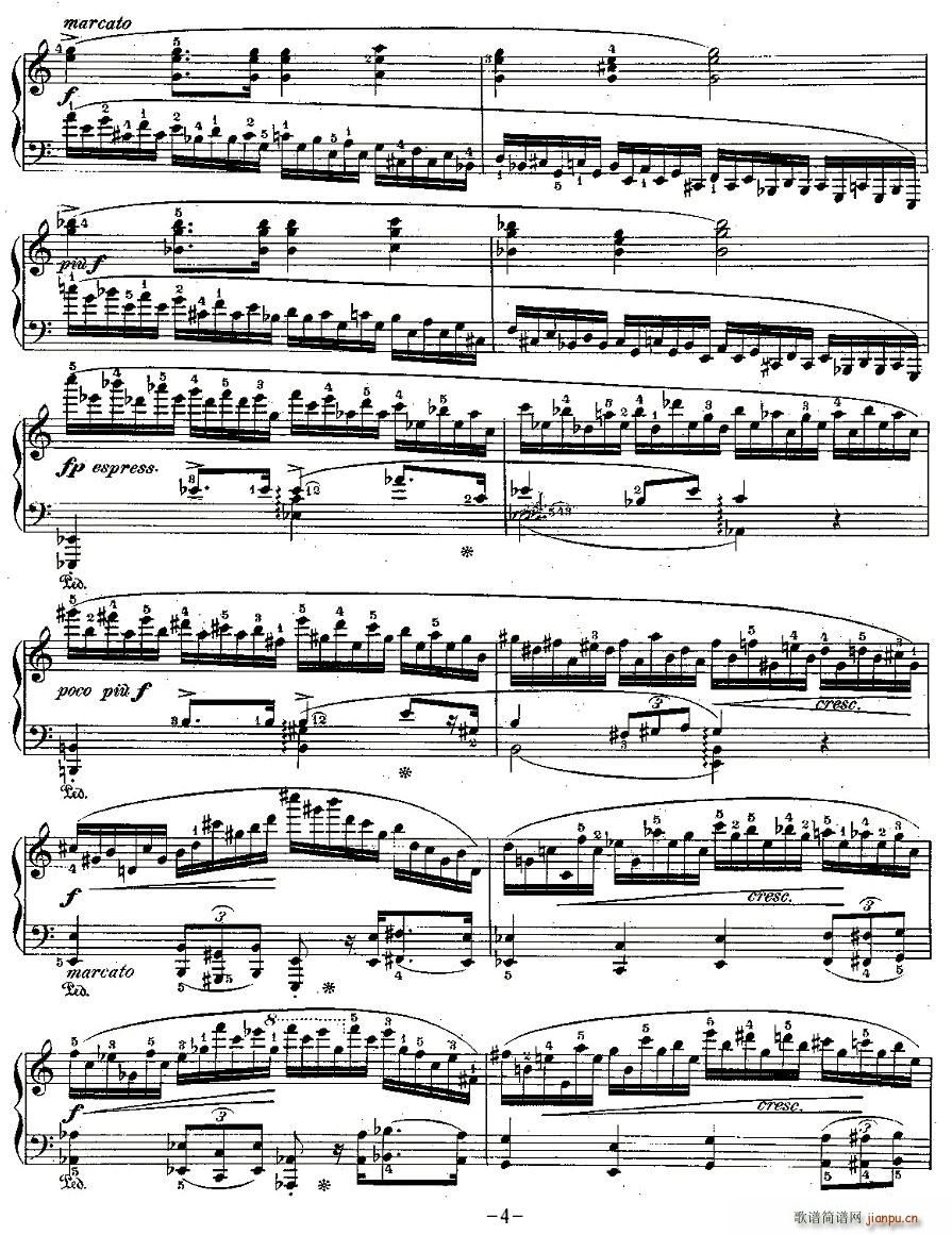 肖邦钢琴练习曲，Op.25之十一4