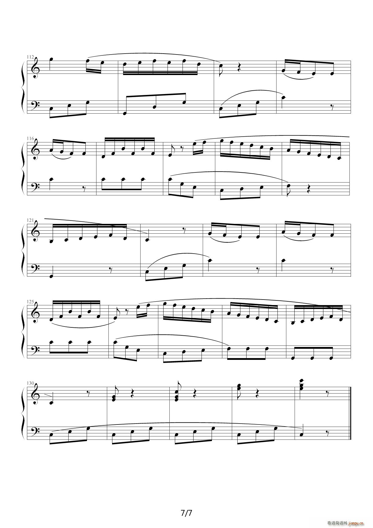 克列门蒂小奏鸣曲Op 36 No 1（三个乐章） C调7