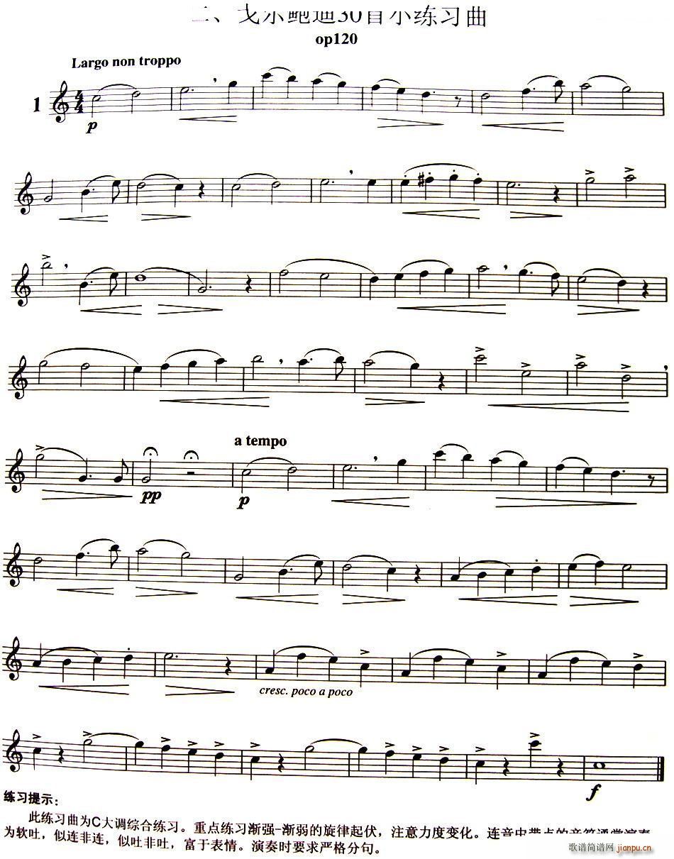 三十首小练习曲作品120号（NO 1）1